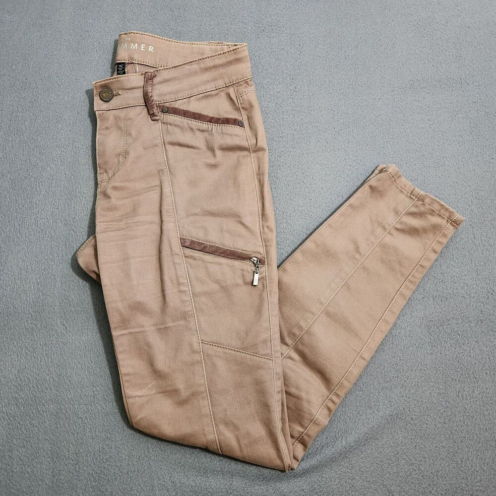 WHBM Women 0 Brown Low Rise The Skimmer Skinny Utility Pants